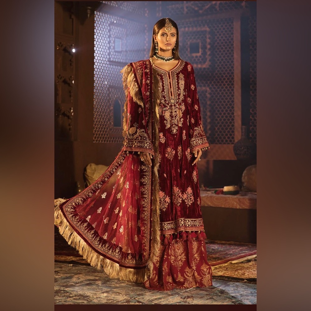 Pakistani MARIA B velvet embroidery dress